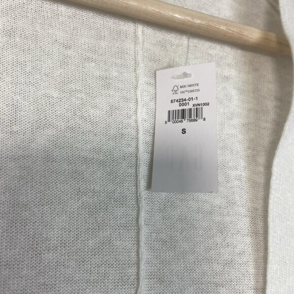 Gap Belted Open Cardigan Sweater Womens Size S White Lightweight Linen Blend NWT - Picture 4 of 10